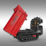 Dumper à chenilles Jansen RD-1000 – tribenne hydraulique – Vanguard 14 CV – charge 1 000 kg – largeur 80 cm