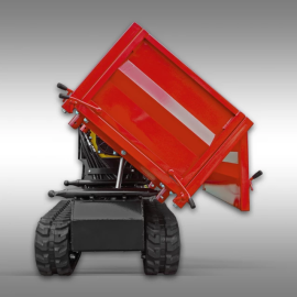 Dumper à chenilles Jansen RD-1000 – tribenne hydraulique – Vanguard 14 CV – charge 1 000 kg – largeur 80 cm