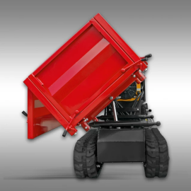 Dumper à chenilles Jansen RD-1000 – tribenne hydraulique – Vanguard 14 CV – charge 1 000 kg – largeur 80 cm