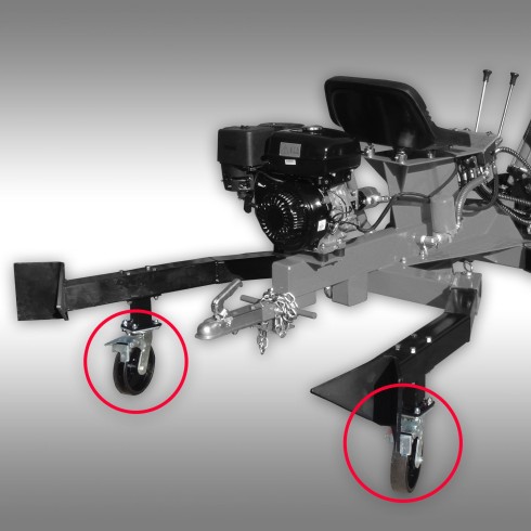 Set de 2 Roues de transport pour mini-pelle Jansen MB-300 et MB-360°