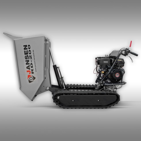 Dumper à chenilles Jansen RD-200 – moteur essence 9 CV – benne hydraulique – 500 kg