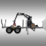 Remorque forestière Jansen HRW-15pro – 1.5 T – galvanisée – grue hydr.