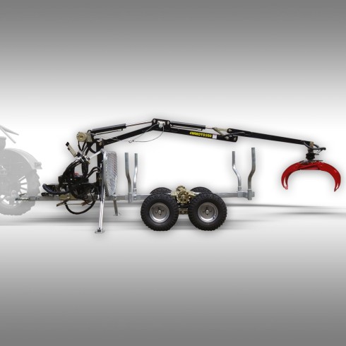 REMORQUE FORESTIÈRE JANSEN HRW-15 PRO, GRUE DE CHARGEMENT