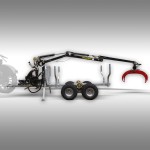 Remorque forestière Jansen HRW-15pro – 1.5 T – galvanisée – grue hydr.