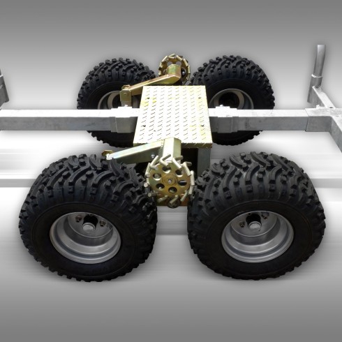 Remorque forestière Jansen HRW-15pro – 1.5 T – galvanisée – grue hydr.