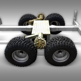 Remorque forestière Jansen HRW-15pro – 1.5 T – galvanisée – grue hydr.