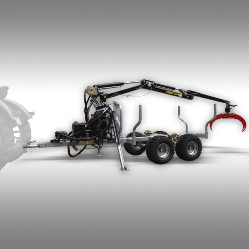 REMORQUE FORESTIÈRE JANSEN HRW-15 PRO, GRUE DE CHARGEMENT