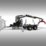 Remorque forestière Jansen HRW-15pro – 1.5 T – galvanisée – grue hydr.