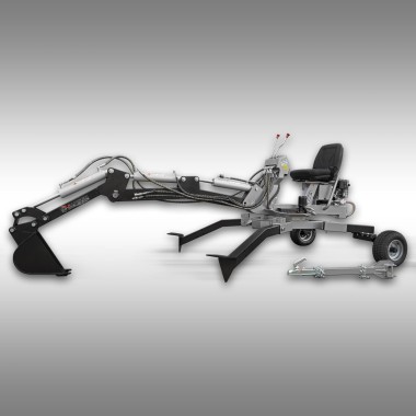 Minipelle Jansen MB-360° – essence 10 CV – rotation 360° – godet 20 cm inclus 2