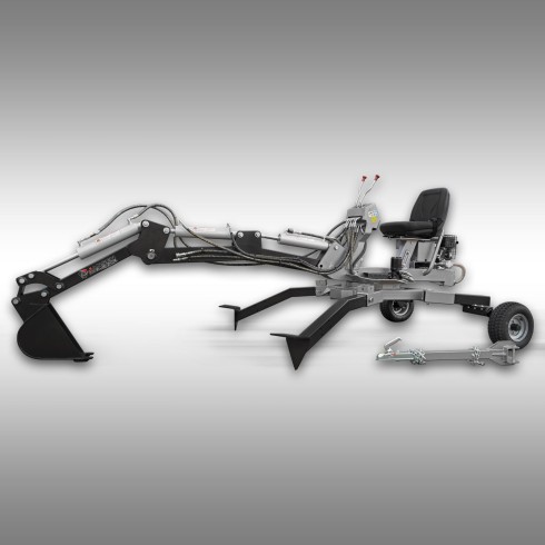 Minipelle Jansen MB-360° – essence 10 CV – rotation 360° – godet 20 cm inclus