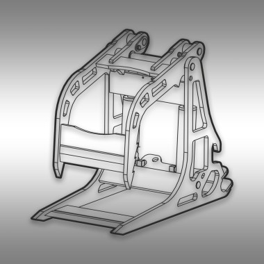 Pince de chargement de bois pour mini-chargeur Jansen KL-200