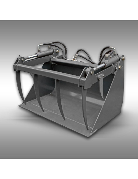 Godet-grappin hydraulique pour chargeur Jansen HL-500E – ouverture 75 cm Godet-grappin hydraulique pour chargeur Jansen HL-500E – ouverture 75 cm