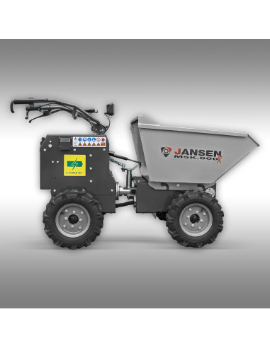 Brouette motorisée Jansen MSK-800X – 4x4 – autonomie 8h – 165L