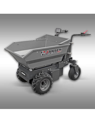 Dumper électrique Jansen MSK-500pro – 1 000W – 500 kg – batterie 48V – benne hydraulique