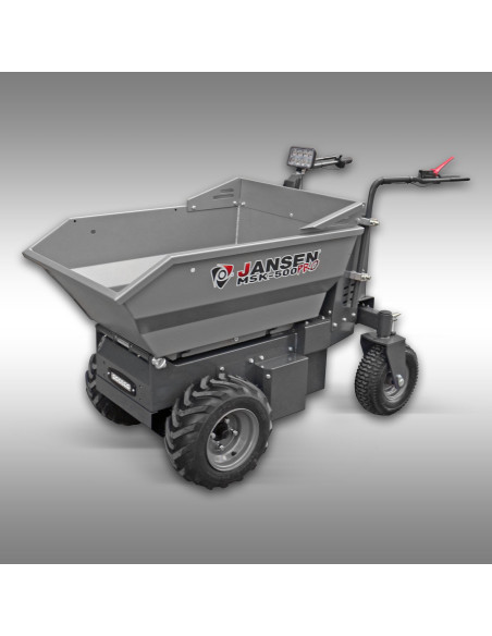 Dumper électrique Jansen MSK-500pro – 1 000W – 500 kg – batterie 48V – benne hydraulique