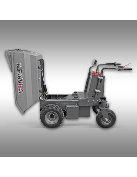 Dumper électrique Jansen MSK-500pro – 1 000W – 500 kg – batterie 48V – benne hydraulique