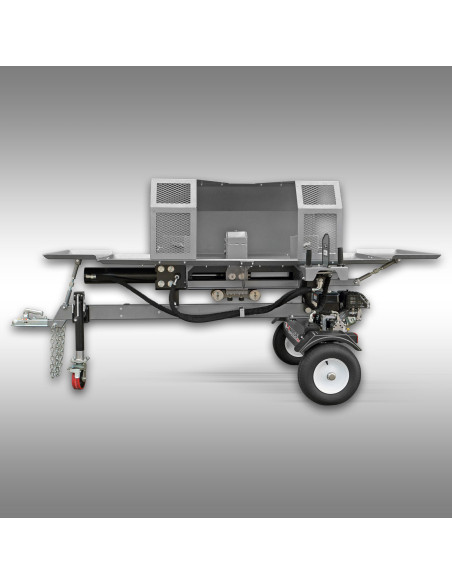 Fendeuse horizontale double action Jansen HS-20DS55pro – 20 t – 55 cm – moteur essence Kohler – double croix