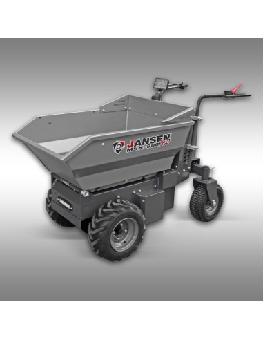Dumper électrique Jansen MSK-500pro – 1 000W – 500 kg – batterie 48V – benne hydraulique
