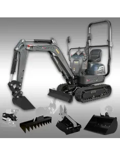 Mini-pelle Jansen MB-700 – 8,5 CV essence – kit complet | Jansen France