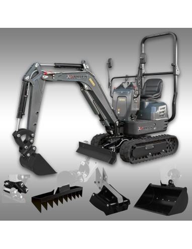 Mini-pelle Jansen MB-700 – 8,5 CV essence – kit complet | Jansen France