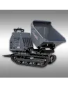 Dumper à chenilles Jansen PROLINE RD-1200DSK – Benne rotative à déversement 3 côtés – Charge utile 1 200 kg – Moteur 13,5 CV