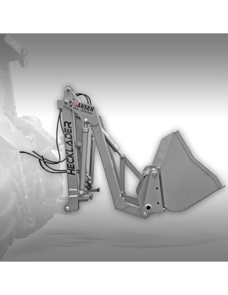 Chargeur arrière Jansen HL-3000 – Godet hydraulique – Attelage-Euro