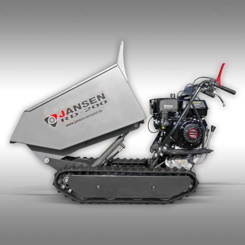 Dumper à chenilles Jansen RD-200 – moteur essence 9 CV – benne hydraulique – 500 kg